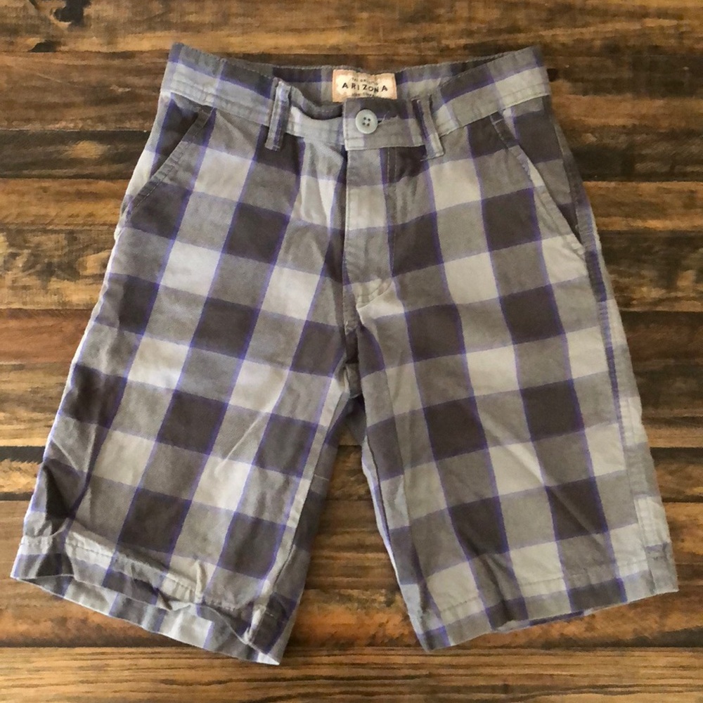 Arizona plaid boys shorts